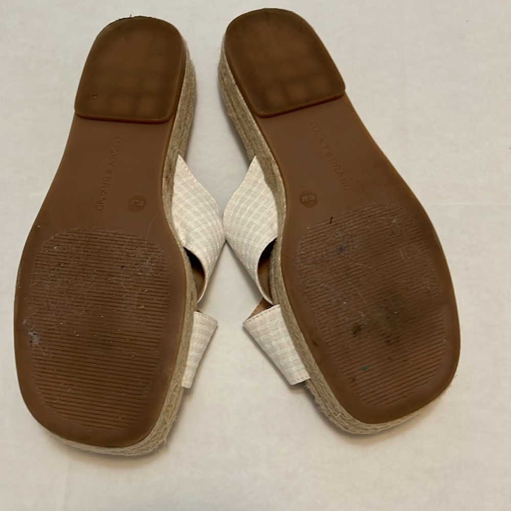 Lucky Brand Gayte White Slide Sandals size 6.5 - Picture 5 of 6